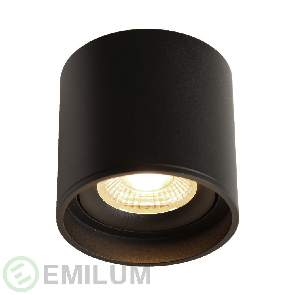 LED Ceiling Spot 24V, 8W, 2700K, CRI90 Schwarz